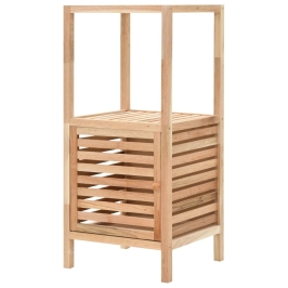 Mueble de almacenaje baño madera maciza nogal 39,5x35,5x86 cm