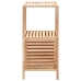 Mueble de almacenaje baño madera maciza nogal 39,5x35,5x86 cm