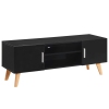 Mueble para TV MDF negro 120x40x46 cm