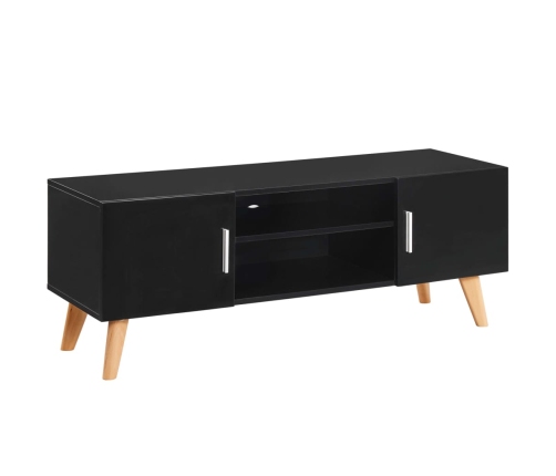 Mueble para TV MDF negro 120x40x46 cm