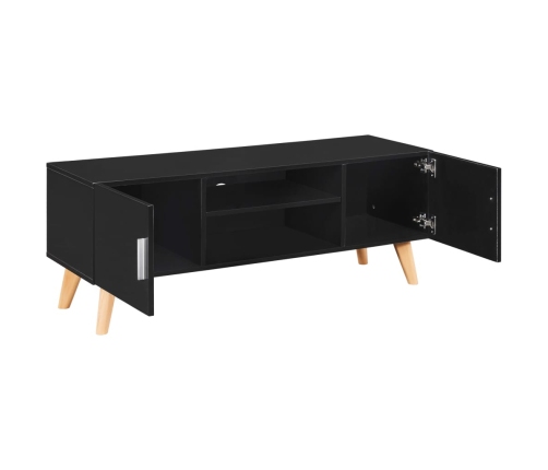 Mueble para TV MDF negro 120x40x46 cm