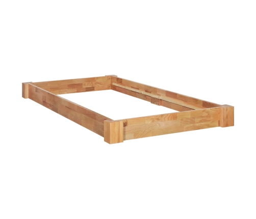 Estructura de cama de madera maciza de roble 90x200 cm