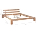 Estructura de cama de madera maciza de roble 160x200 cm