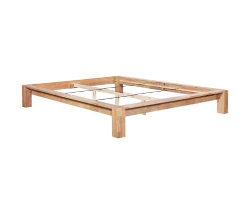 Estructura de cama sin colchón madera maciza roble 160x200 cm
