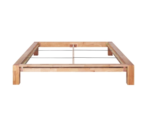 Estructura de cama sin colchón madera maciza roble 160x200 cm