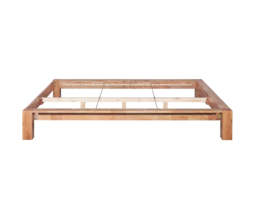 Estructura de cama sin colchón madera maciza roble 160x200 cm