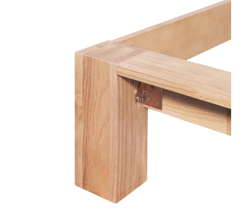 Estructura de cama sin colchón madera maciza roble 160x200 cm