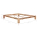 Estructura de cama sin colchón madera maciza roble 160x200 cm