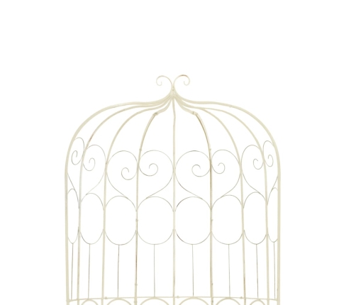 Banco de jardín metal blanco envejecido 95 cm