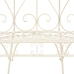 Banco de jardín metal blanco envejecido 95 cm