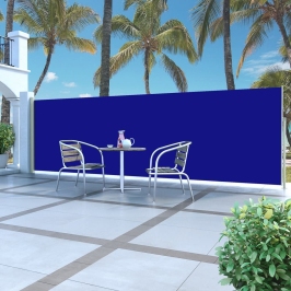 Toldo lateral retráctil 160x500 cm azul