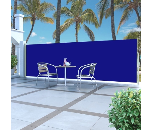 Toldo lateral retráctil 160x500 cm azul