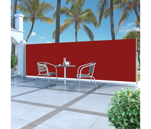 Toldo lateral retráctil 160x500 cm rojo