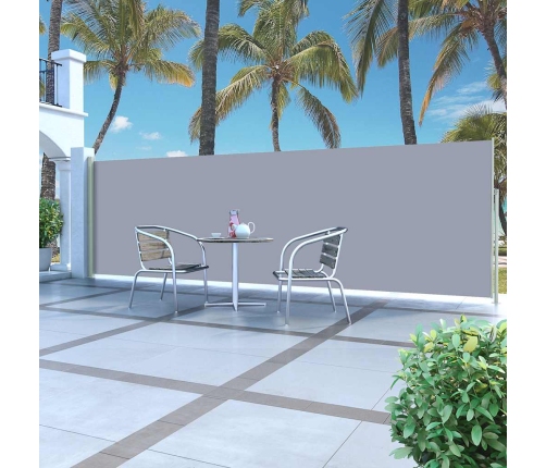 Toldo lateral retráctil 160x500 cm gris