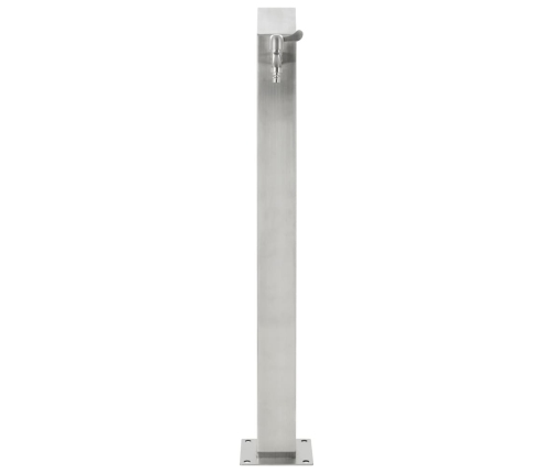 Columna de agua de jardín acero inoxidable cuadrada 95 cm