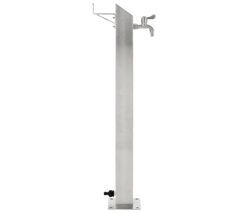 Columna de agua de jardín acero inoxidable cuadrada 95 cm