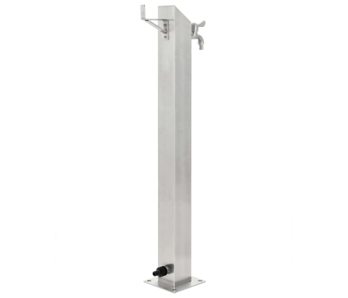 Columna de agua de jardín acero inoxidable cuadrada 95 cm