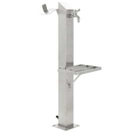 Columna de agua de jardín acero inoxidable cuadrada 95 cm