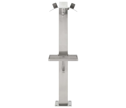 Columna de agua de jardín acero inoxidable cuadrada 95 cm