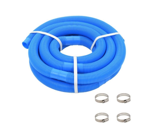 Manguera de piscina con abrazaderas azul 38 mm 6 m