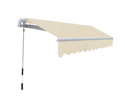 Toldo plegable de operación manual 300 cm crema