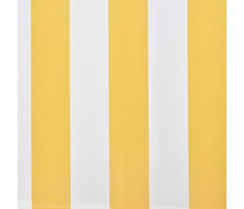 Toldo plegable motorizado 400 cm amarillo y blanco