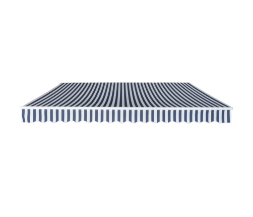 Toldo plegable de operación manual 400 cm azul y blanco