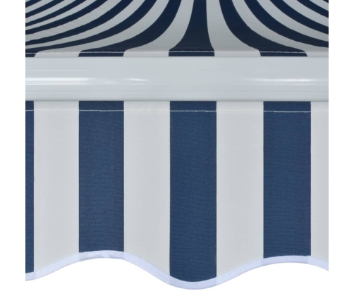 Toldo plegable de operación manual 400 cm azul y blanco