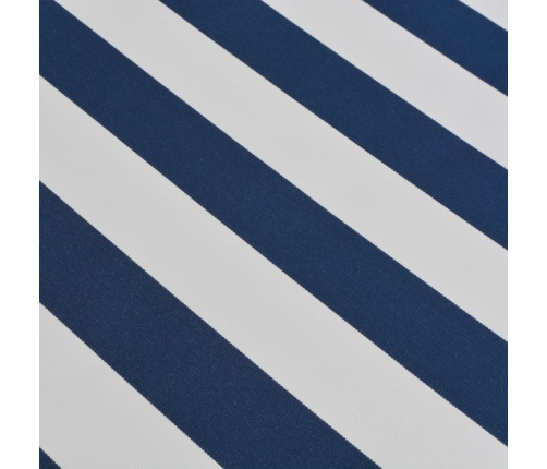 Toldo plegable de operación manual 400 cm azul y blanco