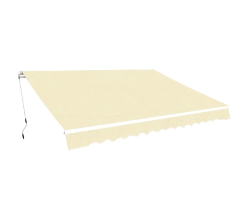 Toldo plegable de operación manual 400 cm crema