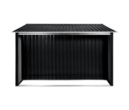 Cobertizo jardín puertas correderas acero gris 329,5x312x178 cm