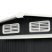 Cobertizo jardín puertas correderas acero gris 329,5x312x178 cm
