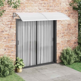 Marquesina para puerta PC gris 240x100 cm