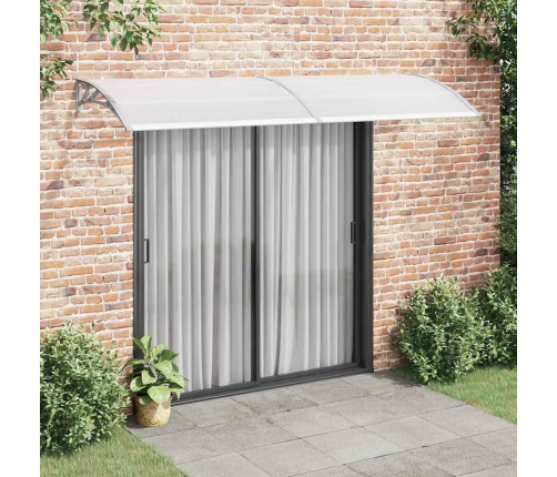 Marquesina para puerta PC gris 300x100 cm