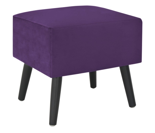 vidaXL Mesita de noche morado oscuro 40x35x40 cm terciopelo