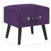 vidaXL Mesita de noche morado oscuro 40x35x40 cm terciopelo