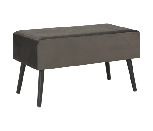 vidaXL Mesa de centro de terciopelo gris 80x40x46 cm