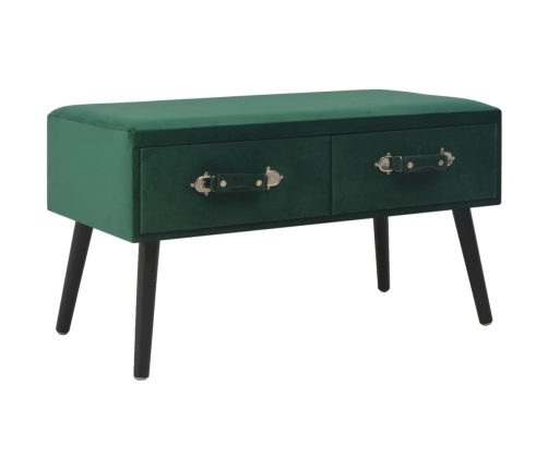 vidaXL Mesa de centro de terciopelo verde 80x40x46 cm