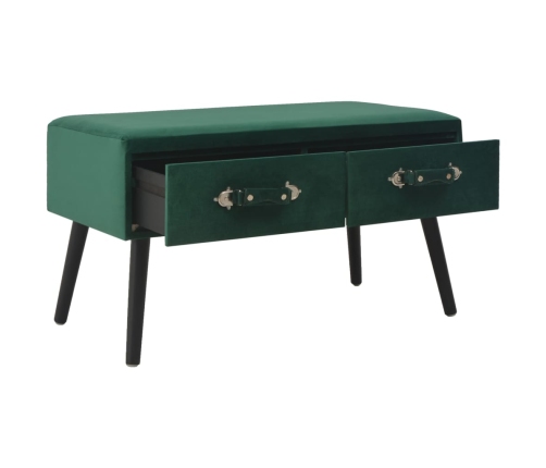 vidaXL Mesa de centro de terciopelo verde 80x40x46 cm