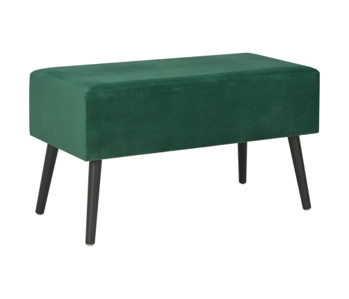 Mesa de centro de terciopelo verde 80x40x46 cm