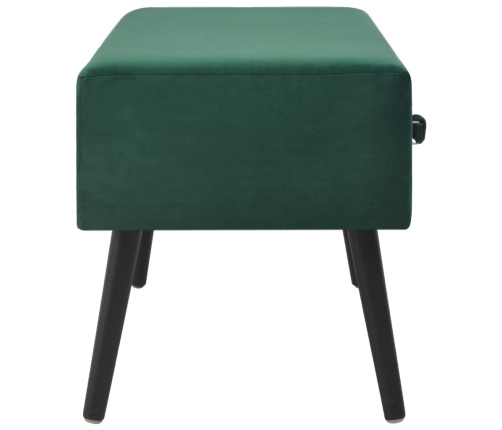 Mesa de centro de terciopelo verde 80x40x46 cm