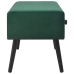 Mesa de centro de terciopelo verde 80x40x46 cm