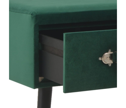 vidaXL Mesa de centro de terciopelo verde 80x40x46 cm