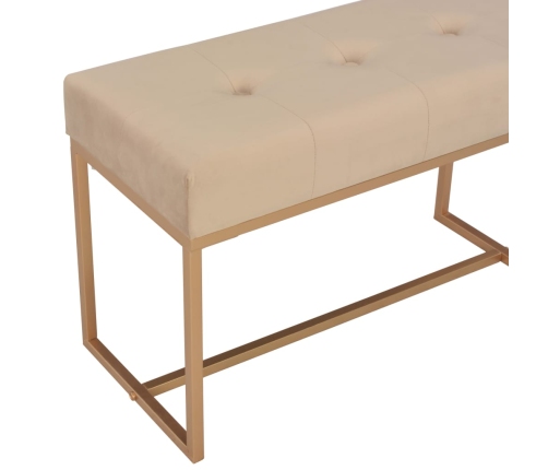 Banco 80 cm terciopelo beige