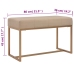 Banco 80 cm terciopelo beige