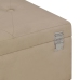 Banco con compartimento 105 cm beige de terciopelo