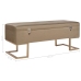 Banco con compartimento 105 cm beige de terciopelo