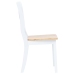 Sillas comedor 2 uds madera maciza caucho blanco y madera claro