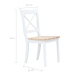 Sillas comedor 2 uds madera maciza caucho blanco y madera claro