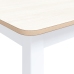 Mesa de comedor madera de caucho blanco y marrón 114x71x75 cm